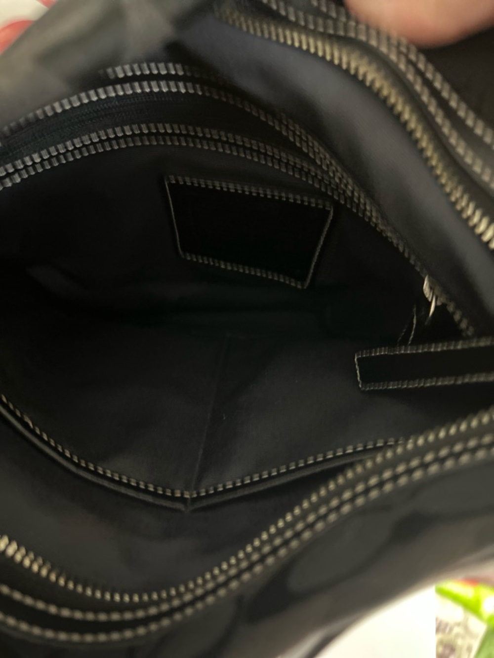 Coach Black Signature Jacquard Shoulder Bag - Picture 5 of 6